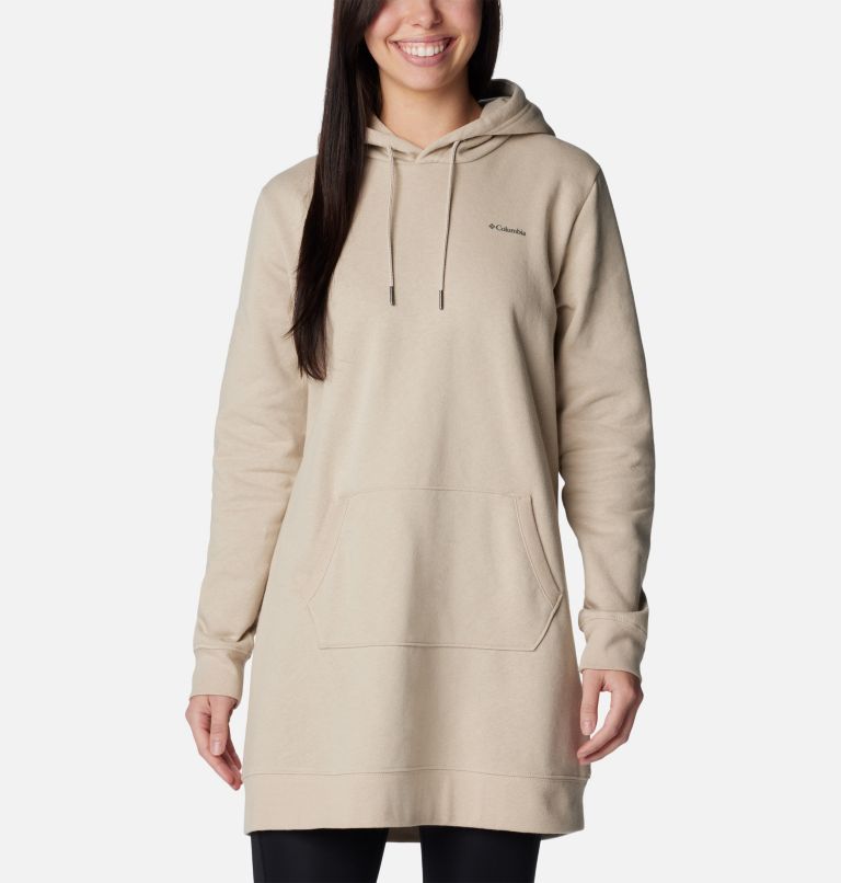 Women's Burr Trail Long Hoodie, Color: Ancient Fossil, image 1