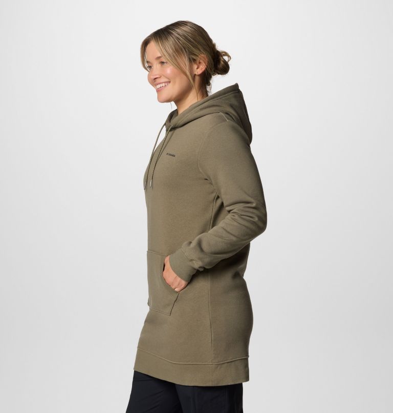 Women's Burr Trail Long Hoodie, Color: Stone Green, image 3