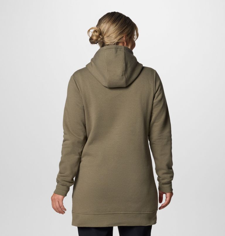 Women's Burr Trail Long Hoodie, Color: Stone Green, image 2