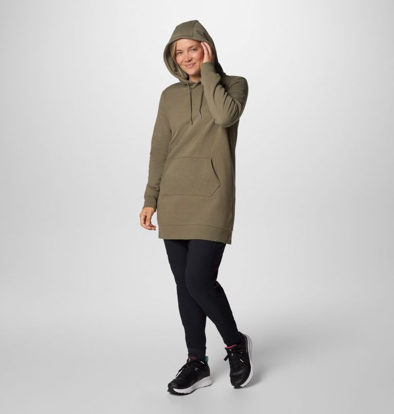 Women's Burr Trail Long Hoodie, Color: Stone Green, image 5