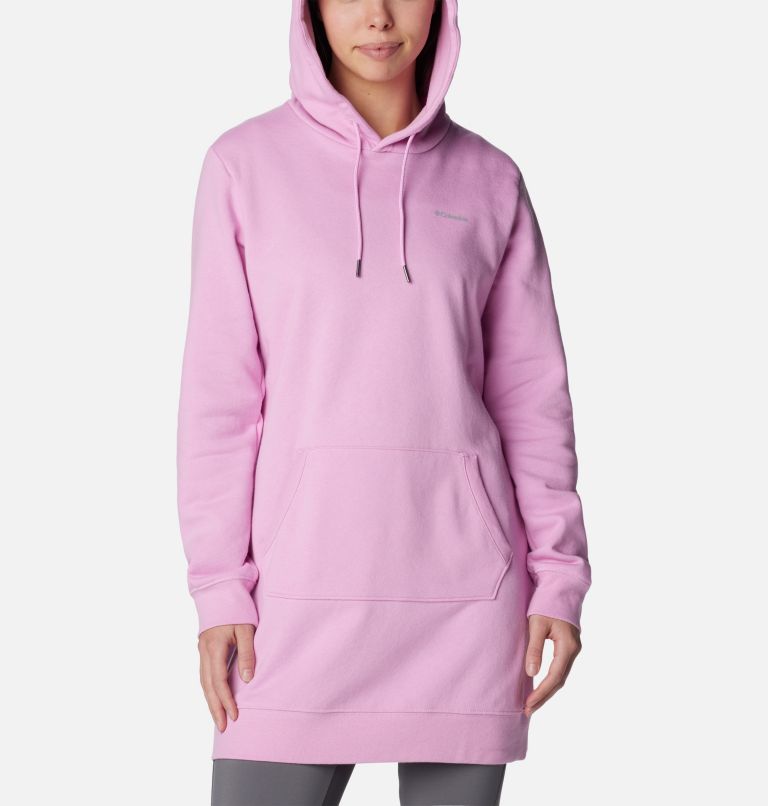 Long pink hoodie sale