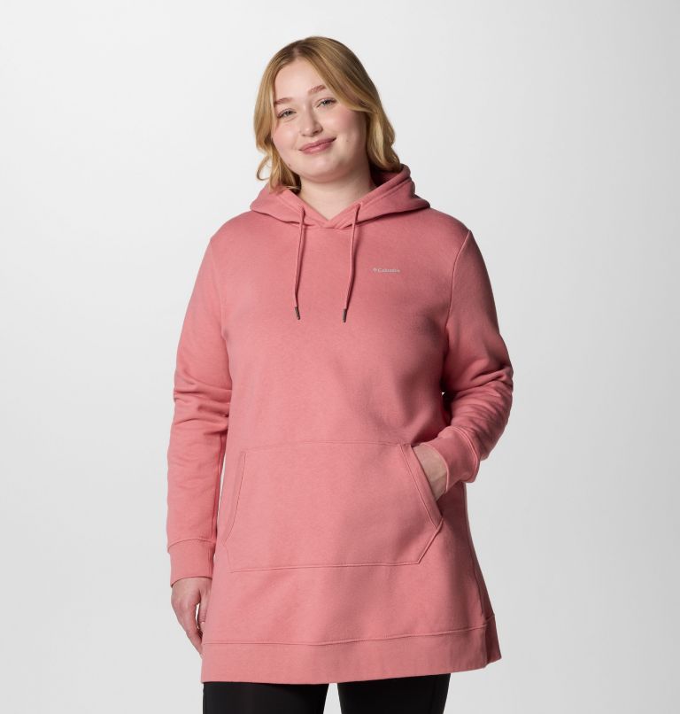 Long pink hoodie sale