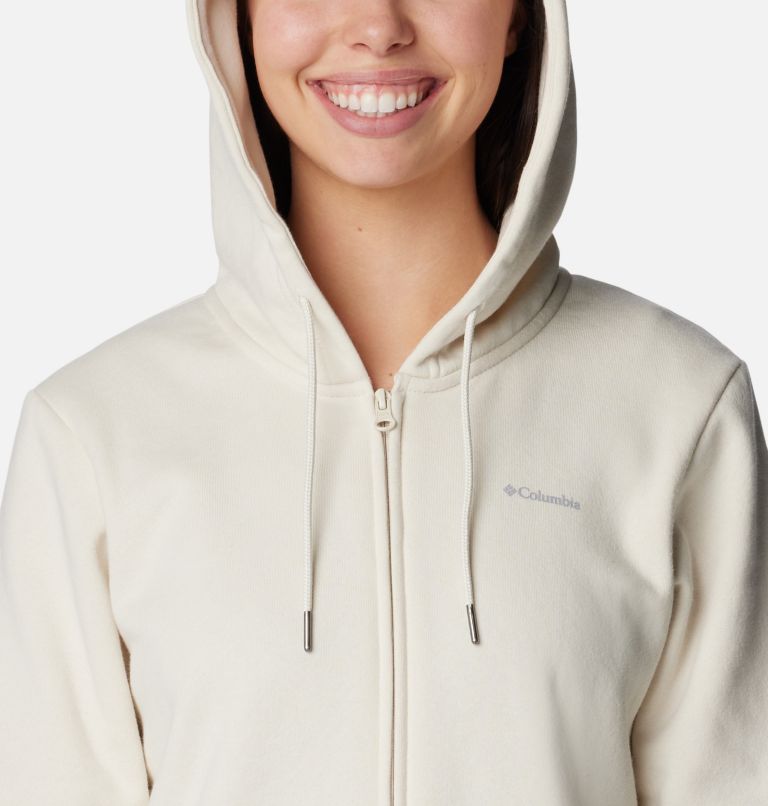 Women's Burr Trail Long Full Zip Hoodie, Color: Chalk, image 4