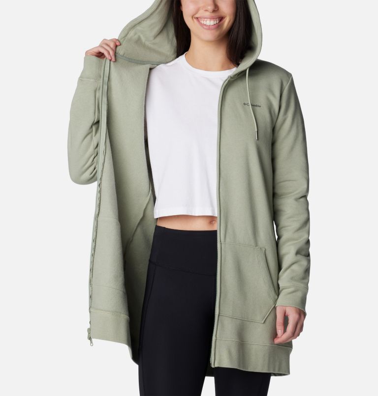 Women's Burr Trail Long Full Zip Hoodie, Color: Safari, image 5