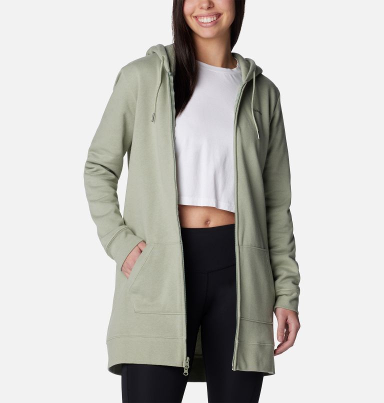 Women's Burr Trail Long Full Zip Hoodie, Color: Safari, image 6