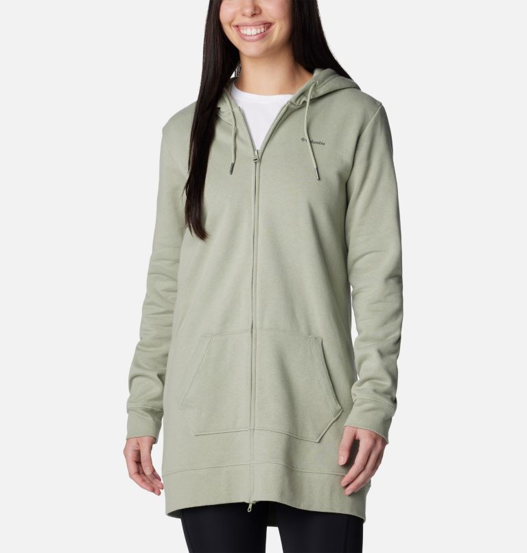 Women's Burr Trail Long Full Zip Hoodie, Color: Safari, image 1