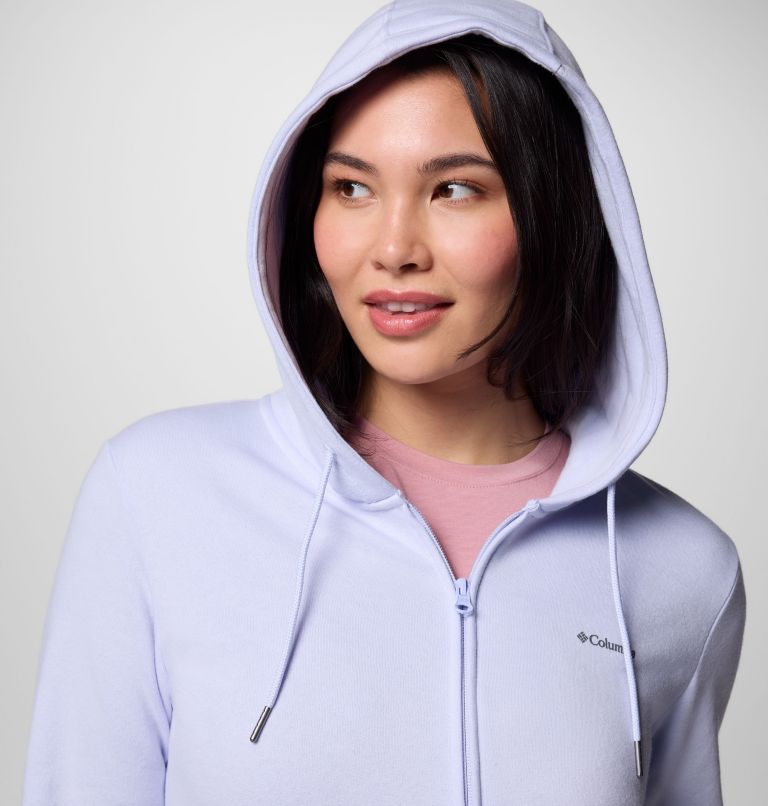 Women's Burr Trail Long Full Zip Hoodie, Color: Snowdrift, image 4