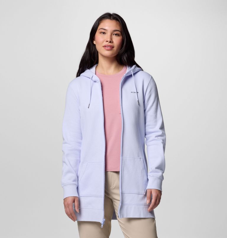 Women's Burr Trail Long Full Zip Hoodie, Color: Snowdrift, image 5