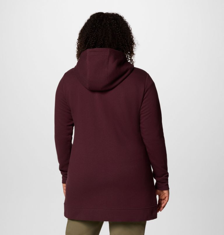 Women's Burr Trail Long Full Zip Hoodie, Color: Moonvista, image 2