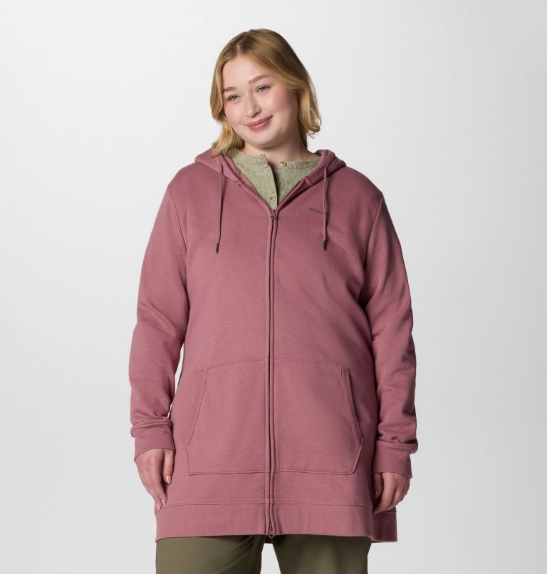 Women's Burr Trail Long Full Zip Hoodie, Color: Fig, image 1
