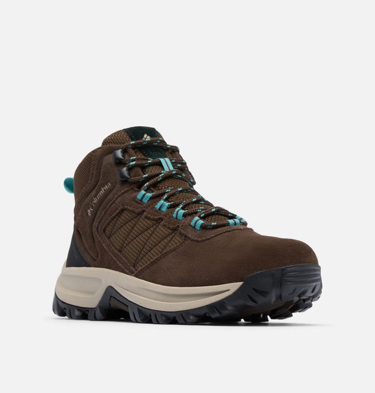 Women's Transverse Suede Shoe, Color: Cordovan, Teal, image 2