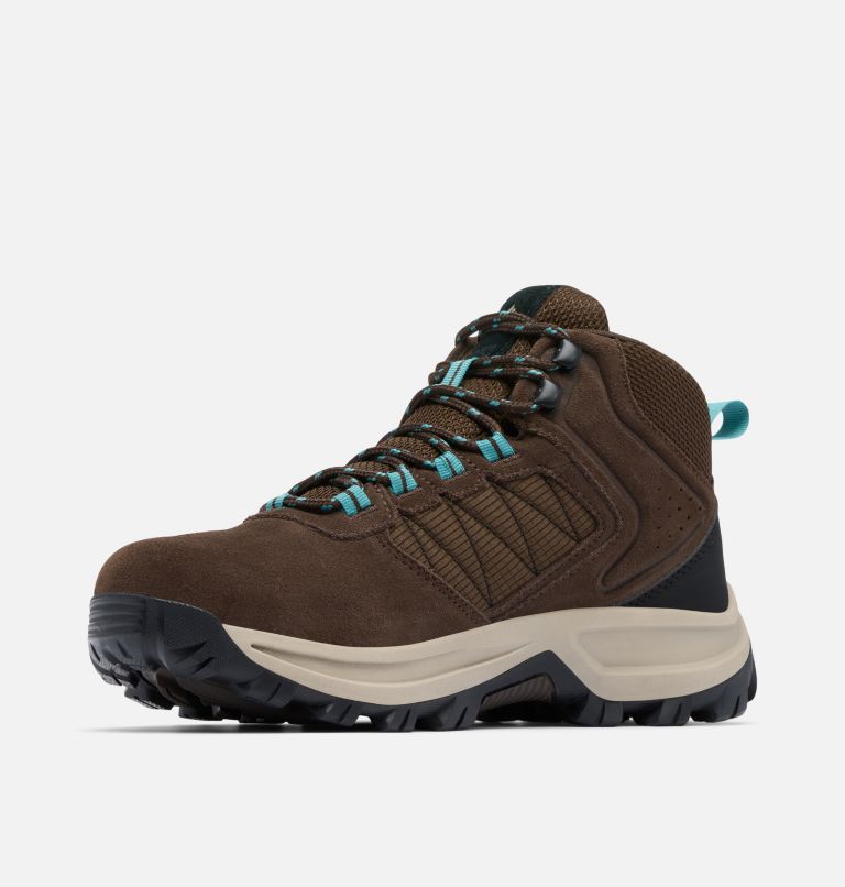 Women's Transverse Suede Shoe, Color: Cordovan, Teal, image 6