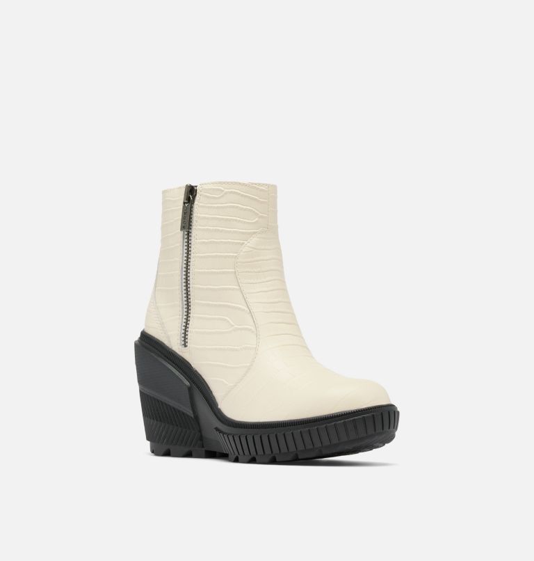 ONA AVE Women's Zip Wedge, Color: Chalk, Black, image 7