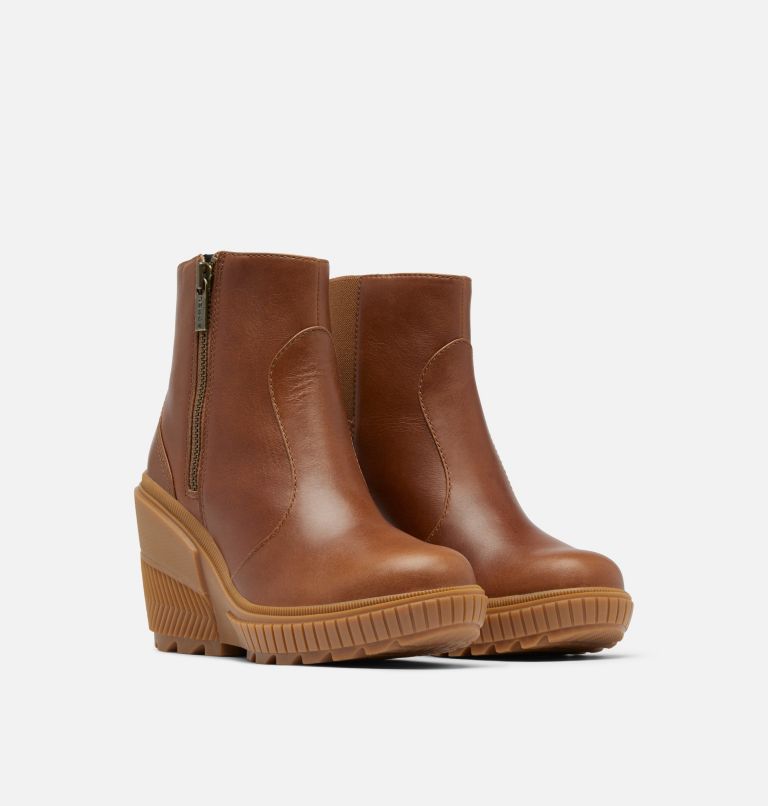 ONA AVE Women's Zip Wedge, Color: Velvet Tan, Gum 2, image 2