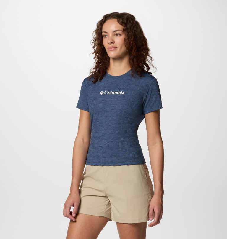 Women's Columbia Move Technical T-Shirt, Color: Nocturnal Heather, image 3