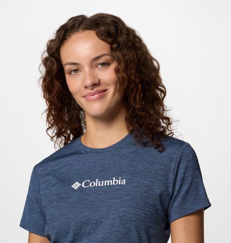 Women's Columbia Move Technical T-Shirt, Color: Nocturnal Heather, image 4