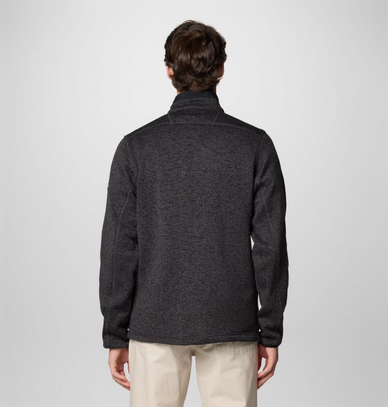 Men's Collegiate Sweater Weather Fleece Half Zip Pullover - Oregon, Color: UO - Black Heather, image 2