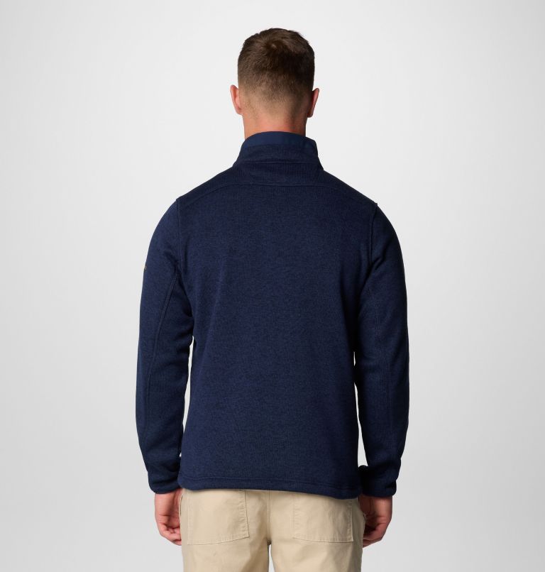 Men's Collegiate Sweater Weather Fleece Half Zip Pullover - Michigan, Color: UM - Collegiate Navy Heather, image 2