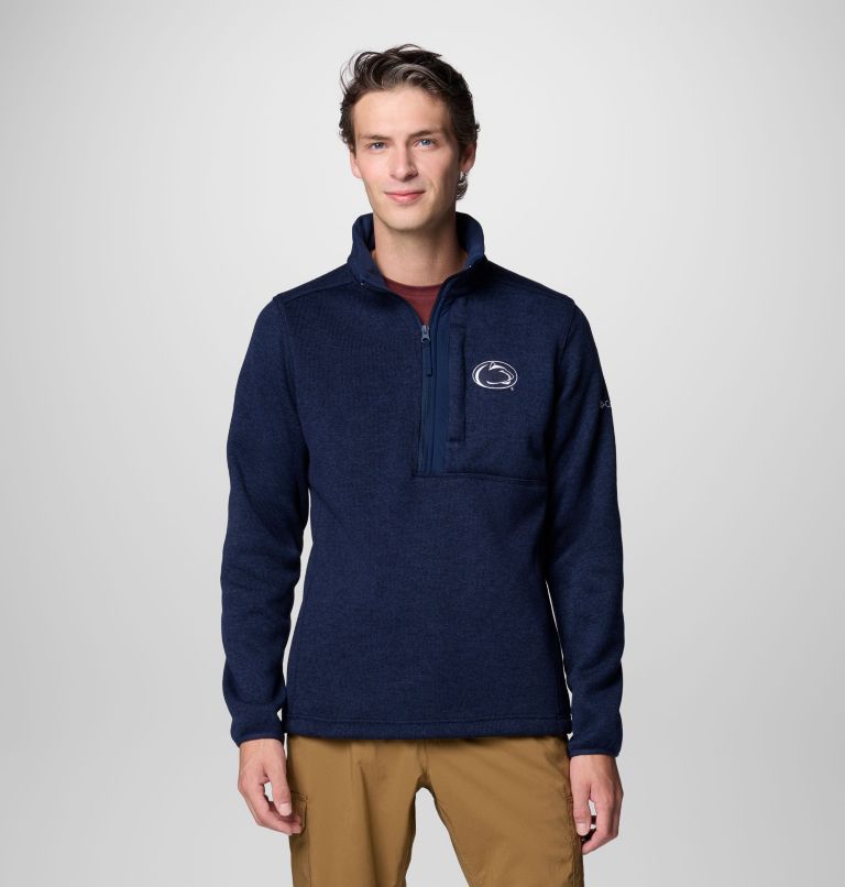 Men's Collegiate Sweater Weather Fleece Half Zip Pullover - Penn State, Color: PSU - Collegiate Navy Heather, image 1