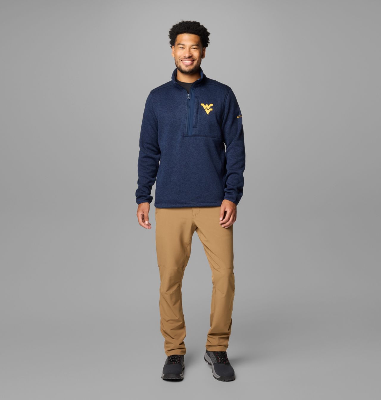 Men's Collegiate Sweater Weather™ Fleece Half Zip Pullover - West Virginia 3