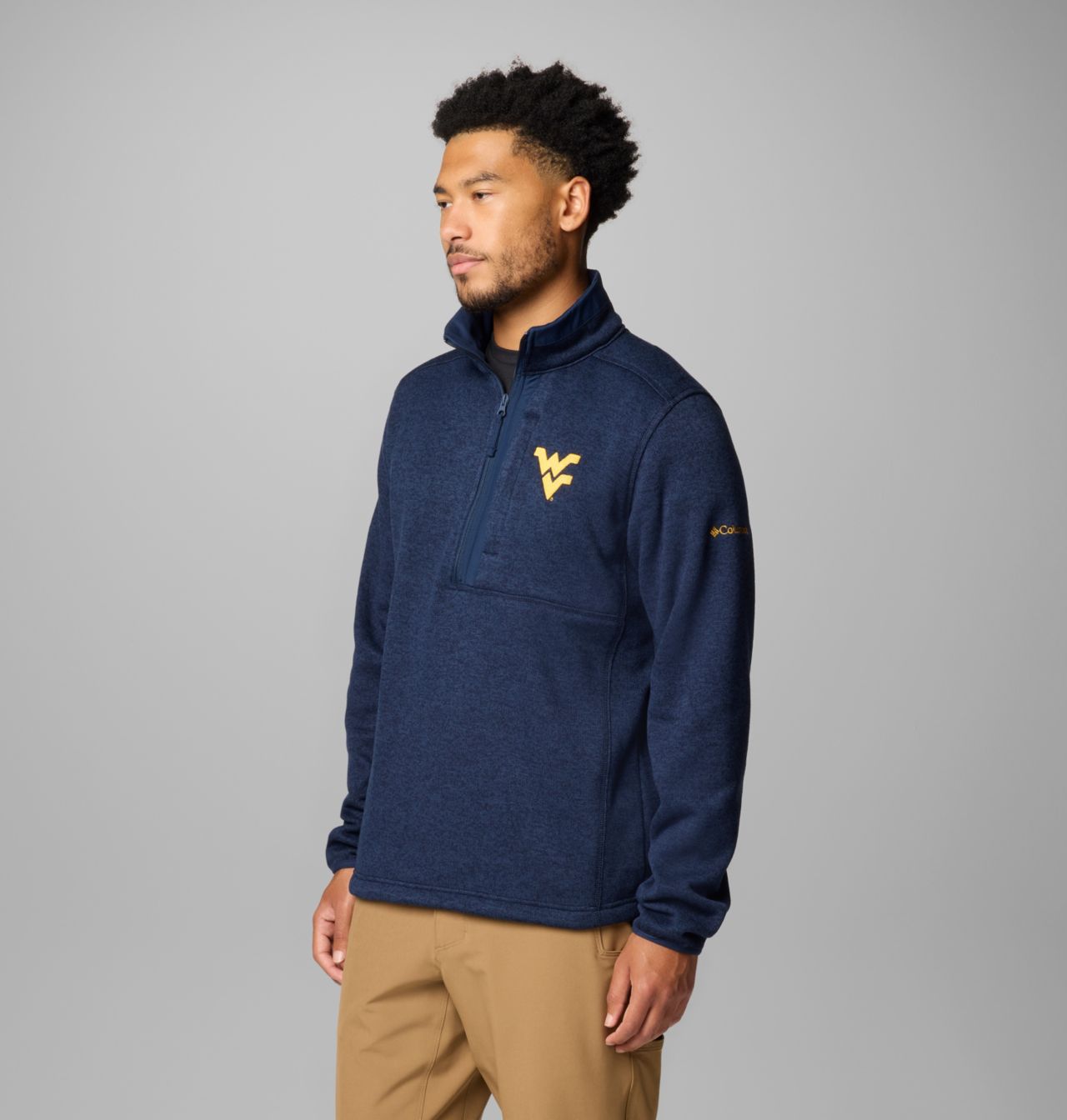 Men's Collegiate Sweater Weather™ Fleece Half Zip Pullover - West Virginia 4