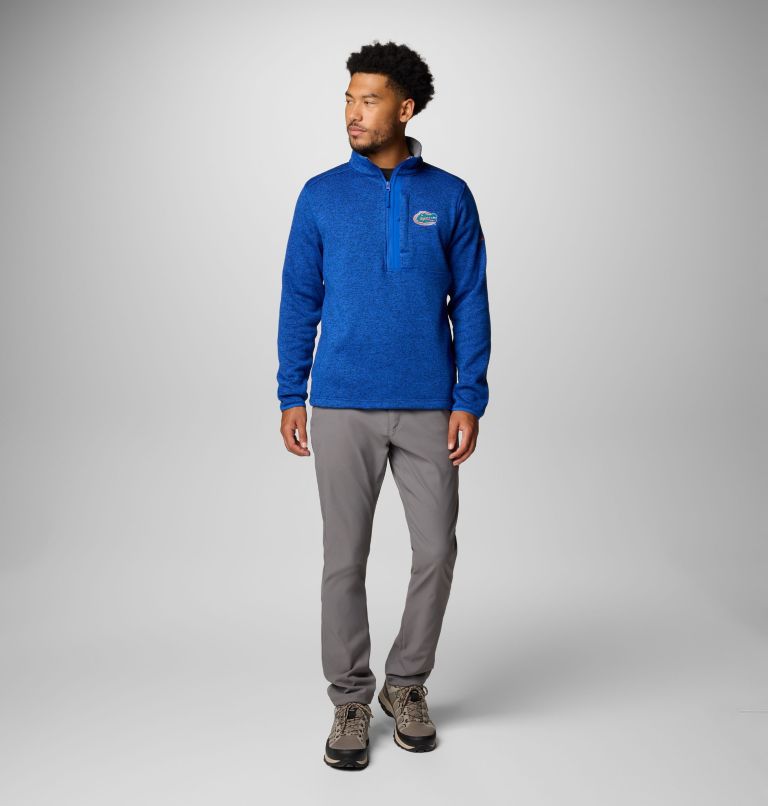 CLG Sweater Weather Half Zip | 438 | S, Color: FLA - Azul Heather, image 3