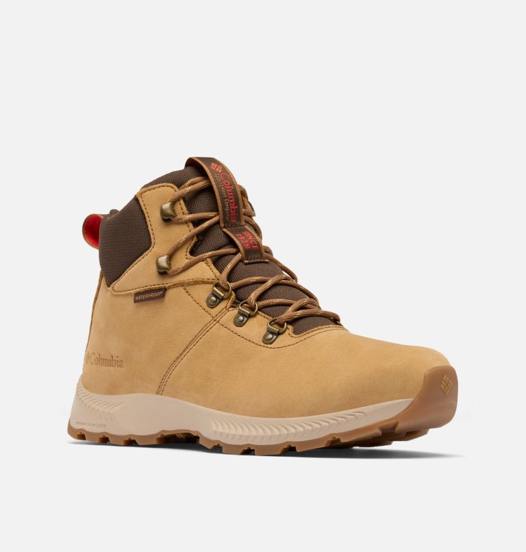 Men's Landroamer Explorer Waterproof Nubuck Boot, Color: Curry, Poppy Red, image 3