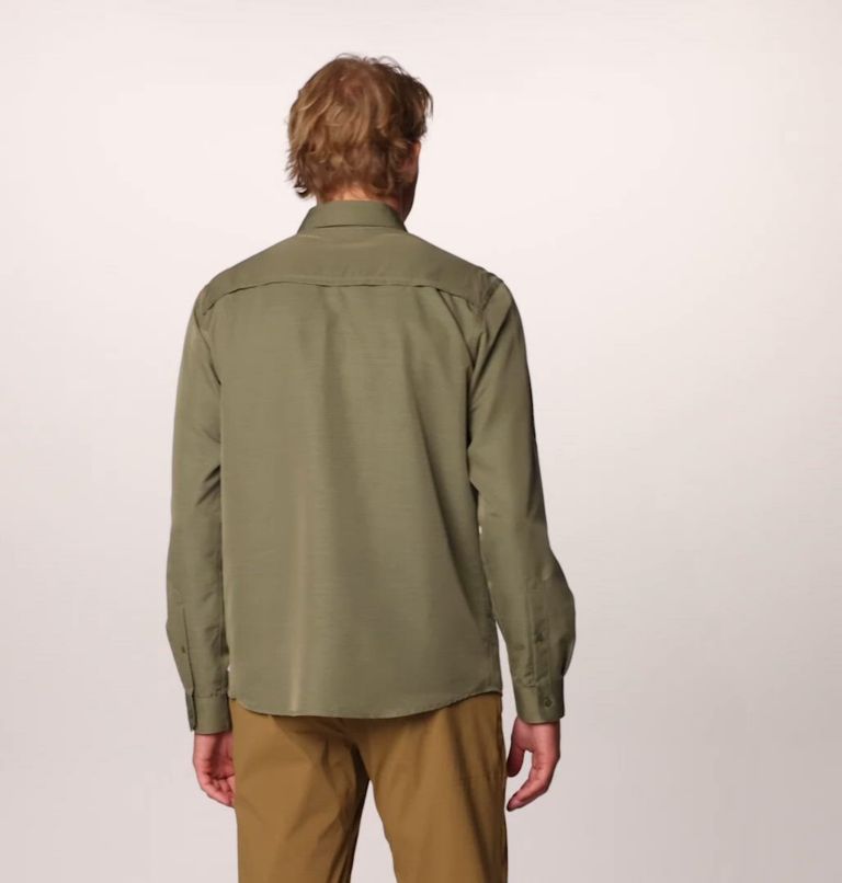 Men's Canyon Long Sleeve Shirt, Color: Stone Green