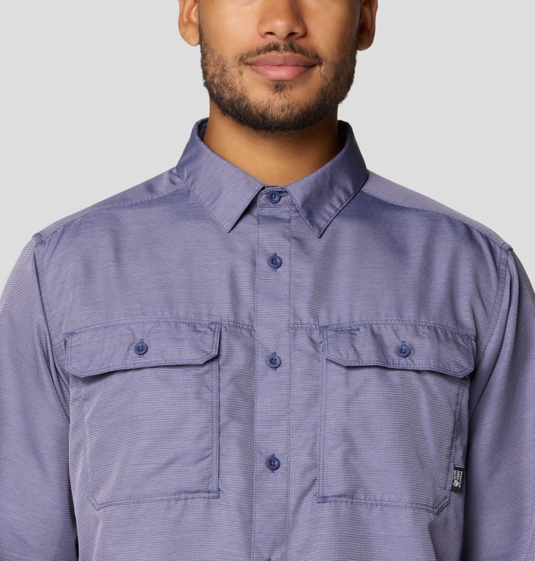 Men's Canyon Long Sleeve Shirt, Color: Dusted Sky, image 5