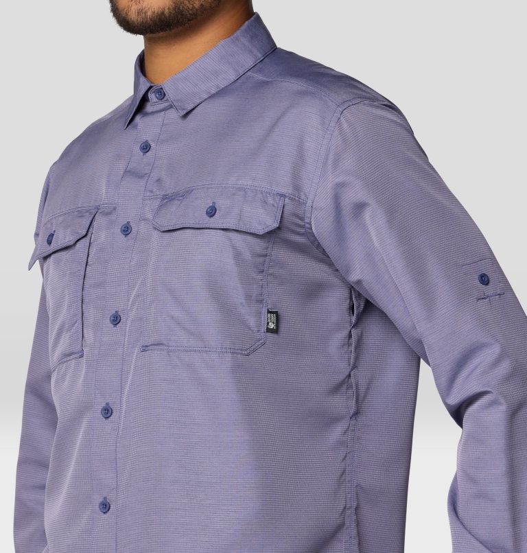 Men's Canyon Long Sleeve Shirt, Color: Dusted Sky, image 7