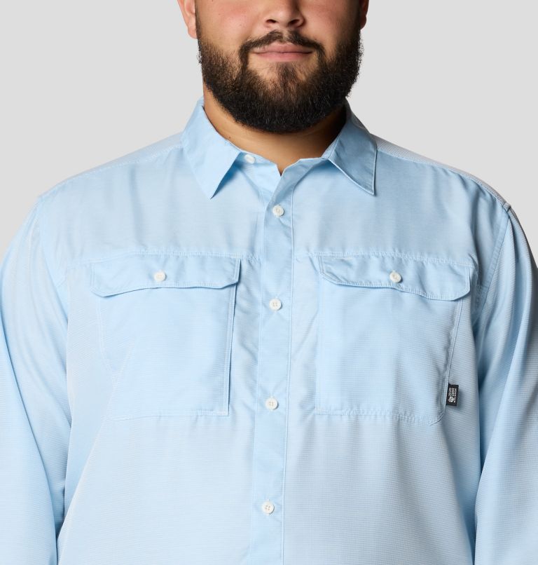 Men's Canyon Long Sleeve Shirt | 453 | 2XT, Color: Blue Chambray, image 4