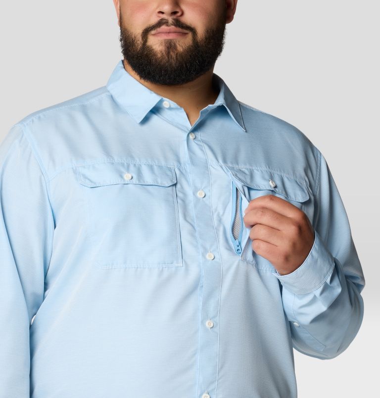 Men's Canyon Long Sleeve Shirt | 453 | 2XT, Color: Blue Chambray, image 6