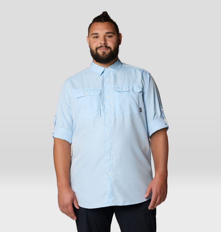Men's Canyon Long Sleeve Shirt | 453 | 2XT, Color: Blue Chambray, image 7