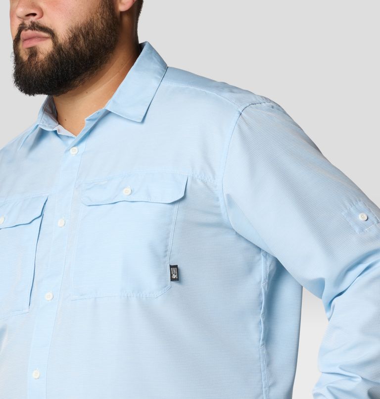 Men's Canyon Long Sleeve Shirt | 453 | 2XT, Color: Blue Chambray, image 8