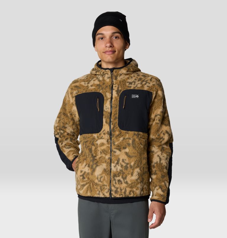 Men's HiCamp Fleece Printed Hoody, Color: Corozo Nut Forests Floor Print, image 7