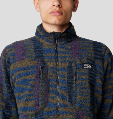 Men's HiCamp Fleece Printed Pullover, Color: Ridgeline Ridge Stripe Print, image 4