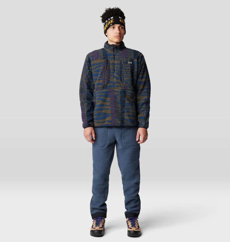 Men's HiCamp Fleece Printed Pullover, Color: Ridgeline Ridge Stripe Print, image 6