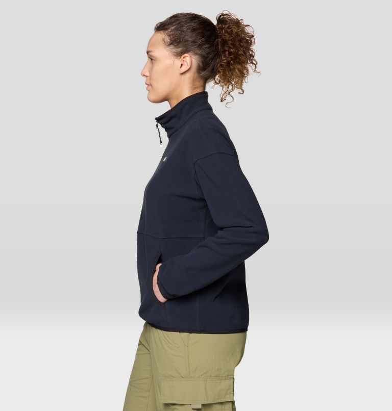 Women's Microchill Half Zip, Color: Black, image 3