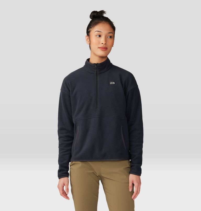 Women's Microchill Half Zip, Color: Black, image 6