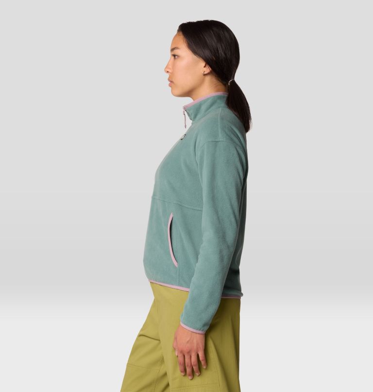 Women's Microchill Half Zip, Color: Blue Pine, image 3