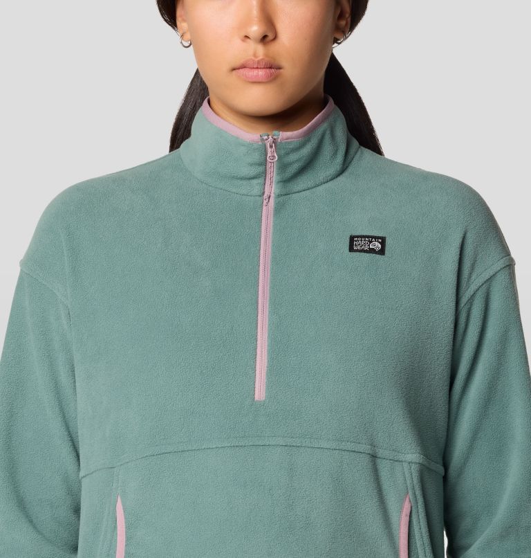 Women's Microchill Half Zip, Color: Blue Pine, image 4