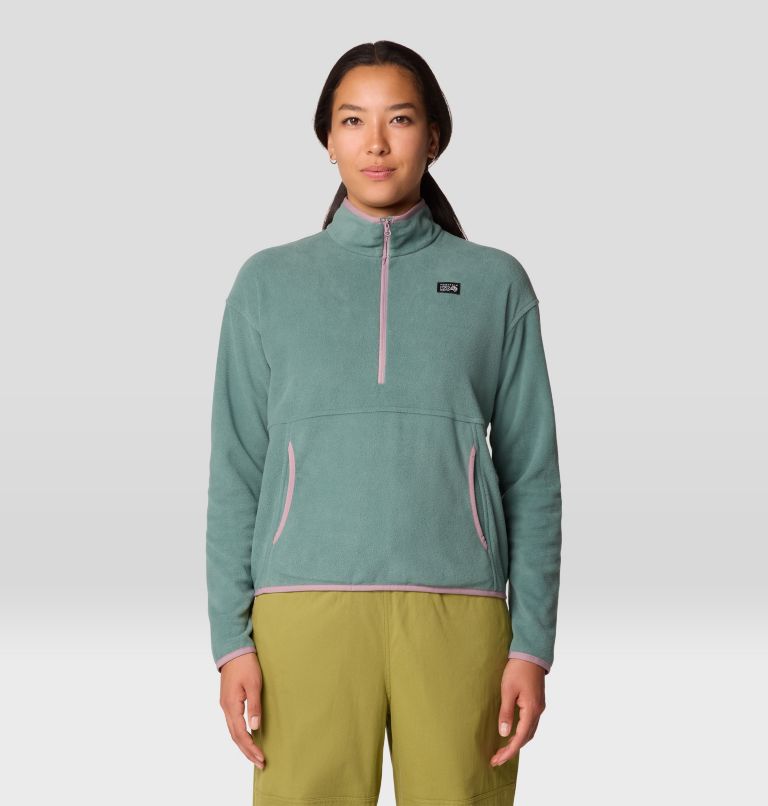 Women's Microchill Half Zip, Color: Blue Pine, image 1