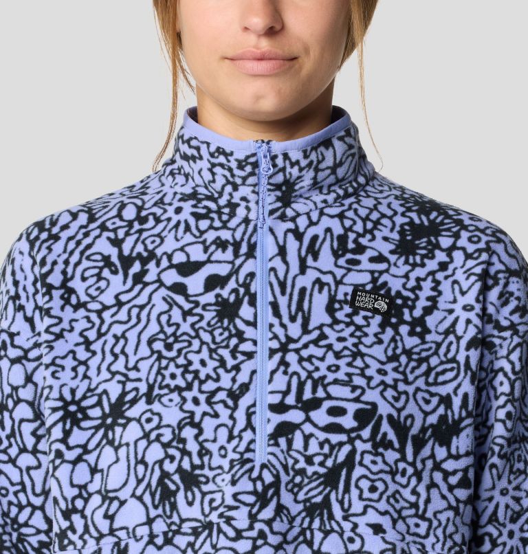 Women's Microchill Half Zip, Color: Light Illusion Forager Print, image 5