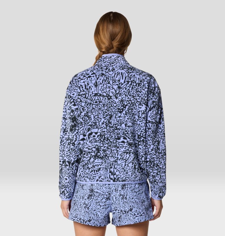 Women's Microchill Half Zip, Color: Light Illusion Forager Print, image 3