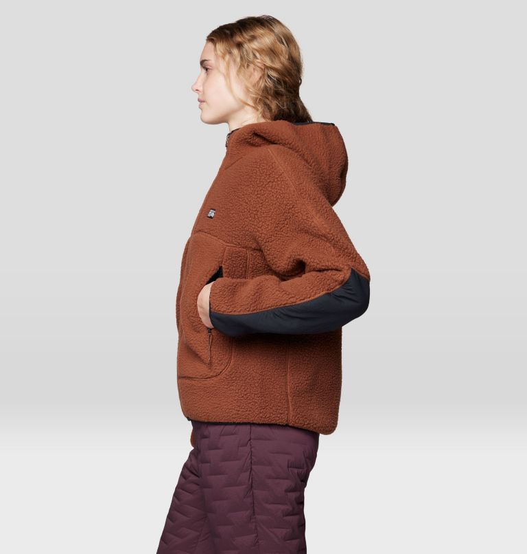 Women's HiCamp Fleece Hoody, Color: Cocoa Brown, image 4