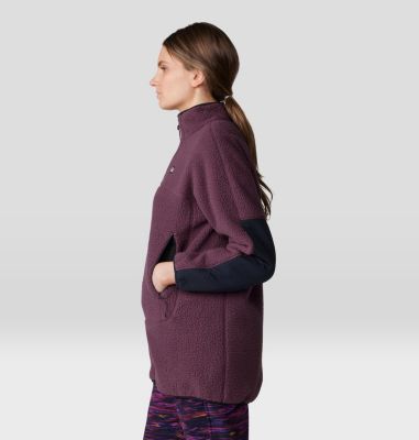 Women's HiCamp Fleece Long Full Zip, Color: Blackberry, image 3