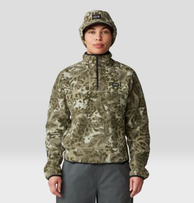 Women's HiCamp Printed Pullover, Color: White Sage Forests Floor Print, image 9