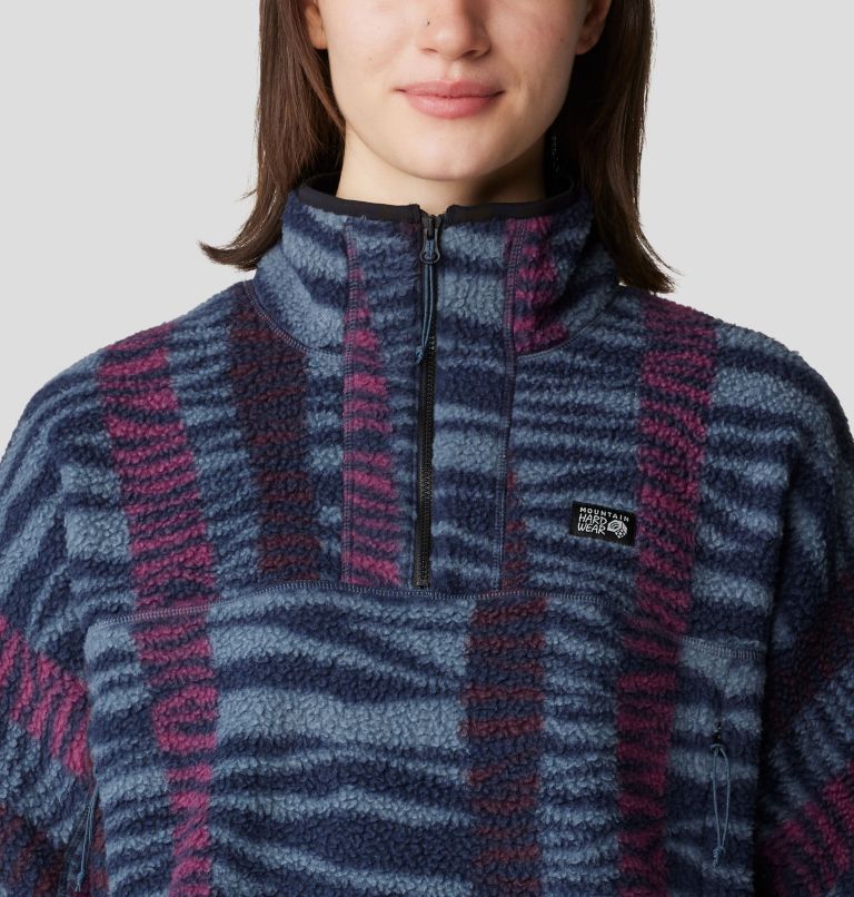 Women's HiCamp Printed Pullover, Color: Moon Blue Ridge Stripe Print, image 4