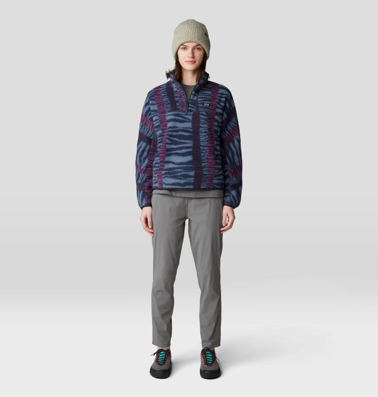 Women's HiCamp Printed Pullover, Color: Moon Blue Ridge Stripe Print, image 5