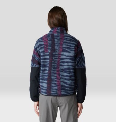 Women's HiCamp Printed Pullover, Color: Moon Blue Ridge Stripe Print, image 6